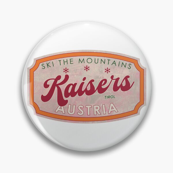 Item preview, Kaisers, Austria, Tirol, Ski, textured skiing badge designed and sold by Wanderful-roads.