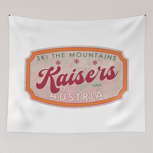 Item preview, Kaisers, Austria, Tirol, Ski, textured skiing badge designed and sold by Wanderful-roads.