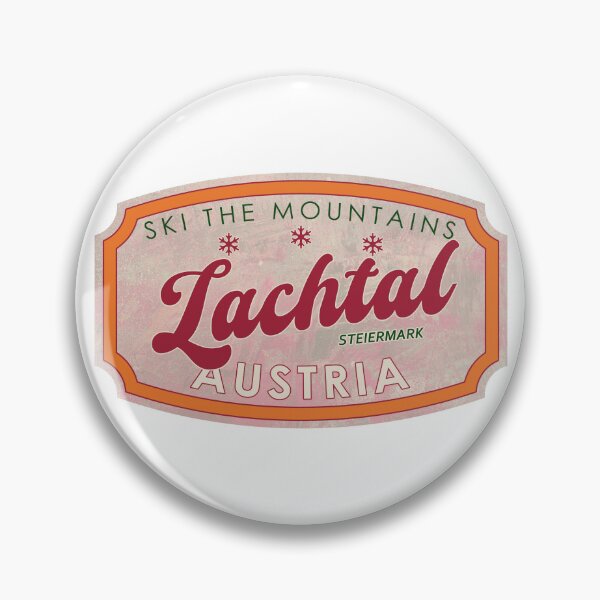 Item preview, Lachtal, Austria, Steiermark, Ski, textured skiing badge designed and sold by Wanderful-roads.