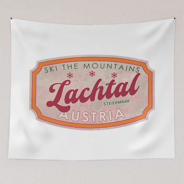 Item preview, Lachtal, Austria, Steiermark, Ski, textured skiing badge designed and sold by Wanderful-roads.