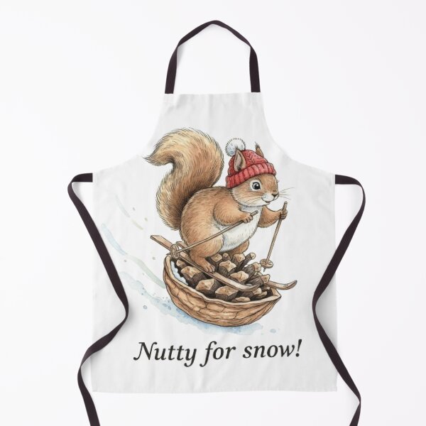 Item preview, Nutty for Snow! Squirrel Skiing designed and sold by MinimalistMint.