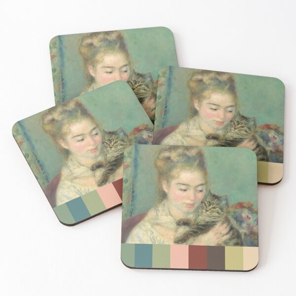 Item preview, Woman with a Cat (c. 1875) by Auguste Renoir designed and sold by artisamalady.