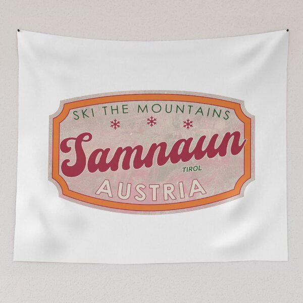 Item preview, Samnaun, Austria, Tirol, Ski, textured skiing badge designed and sold by Wanderful-roads.