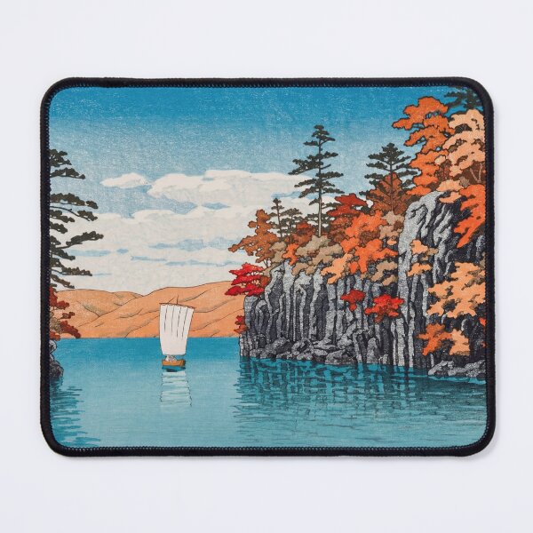 Item preview, Lake Towada by Hasui Kawase: Tranquil Japanese Lakeside Landscape Poster designed and sold by artofuniverse.