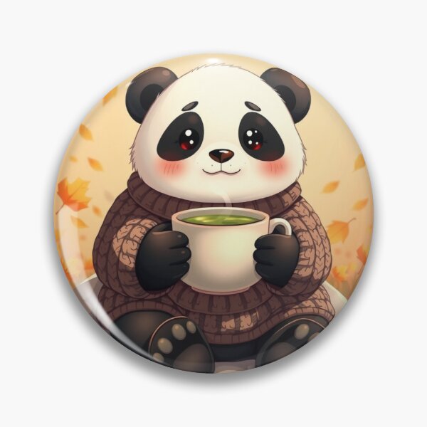 Item preview, Autumn Panda Matcha T-Shirt | Cute Cozy Panda Sweater designed and sold by ArmaanArts.