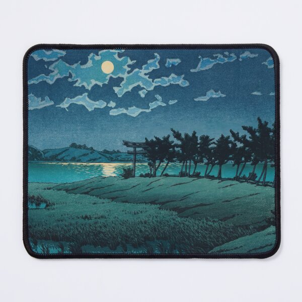 Item preview, Mito Hinuma Hiroura by Hasui Kawase: Moonlit Japanese Lake Poster designed and sold by artofuniverse.