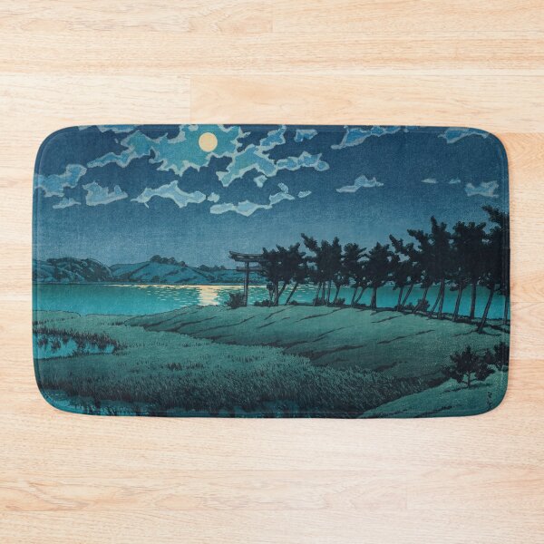 Item preview, Mito Hinuma Hiroura by Hasui Kawase: Moonlit Japanese Lake Poster designed and sold by artofuniverse.