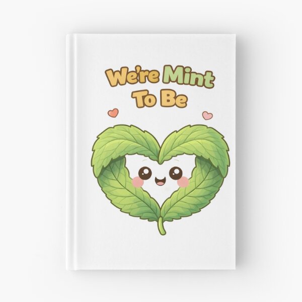 Item preview, Were Mint To Be Cute Mint Leaf Love Pun Design. designed and sold by The-T-In-Retro.