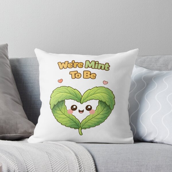 Item preview, Were Mint To Be Cute Mint Leaf Love Pun Design. designed and sold by The-T-In-Retro.