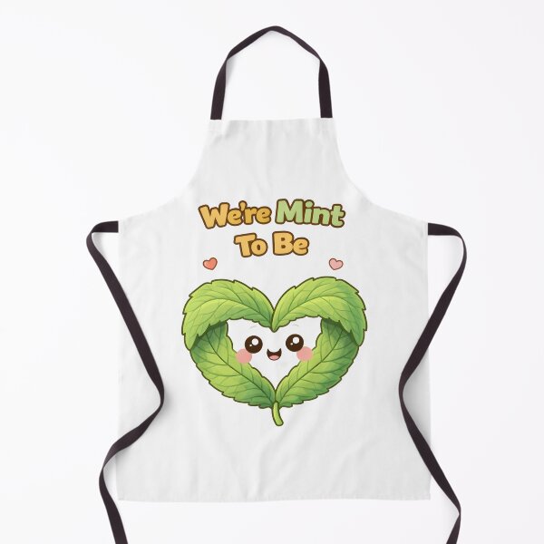Item preview, Were Mint To Be Cute Mint Leaf Love Pun Design. designed and sold by The-T-In-Retro.