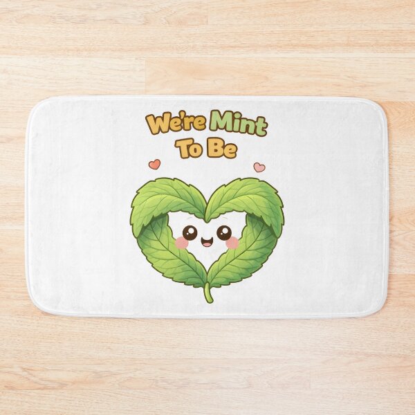 Item preview, Were Mint To Be Cute Mint Leaf Love Pun Design. designed and sold by The-T-In-Retro.