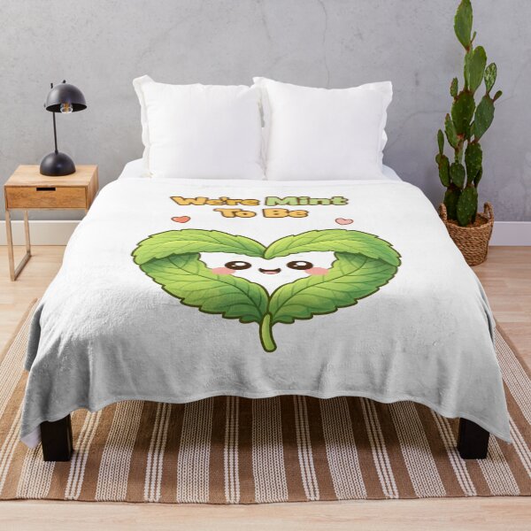 Item preview, Were Mint To Be Cute Mint Leaf Love Pun Design. designed and sold by The-T-In-Retro.