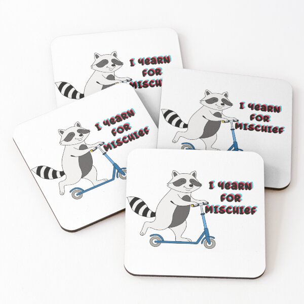 Item preview, A raccoon on a scooter searching for mischief  designed and sold by The Curious Cow.