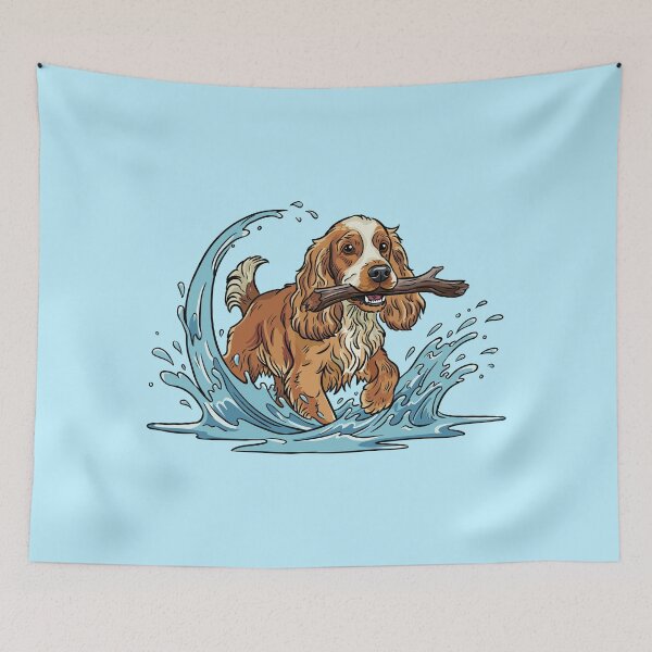 Item preview, Cocker Spaniel carries a stick designed and sold by MartynaKanik.