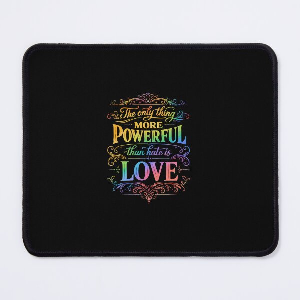 Item preview, Rainbow Love Wins Quote – The Only Thing More Powerful Than Hate Is Love – Pride Inspirational Typography Art designed and sold by Custom Crest.