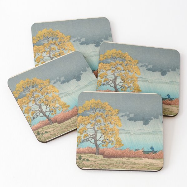Item preview, Chihan No Ame Matsue by Hasui Kawase: Lakeside Autumn Rain Poster designed and sold by artofuniverse.