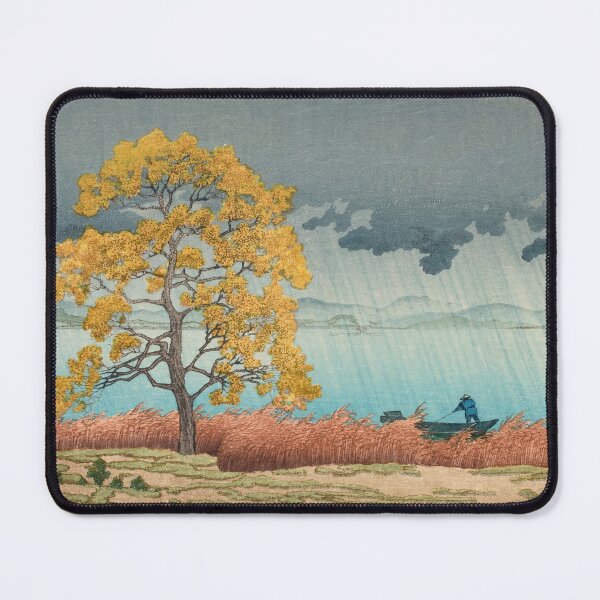 Item preview, Chihan No Ame Matsue by Hasui Kawase: Lakeside Autumn Rain Poster designed and sold by artofuniverse.