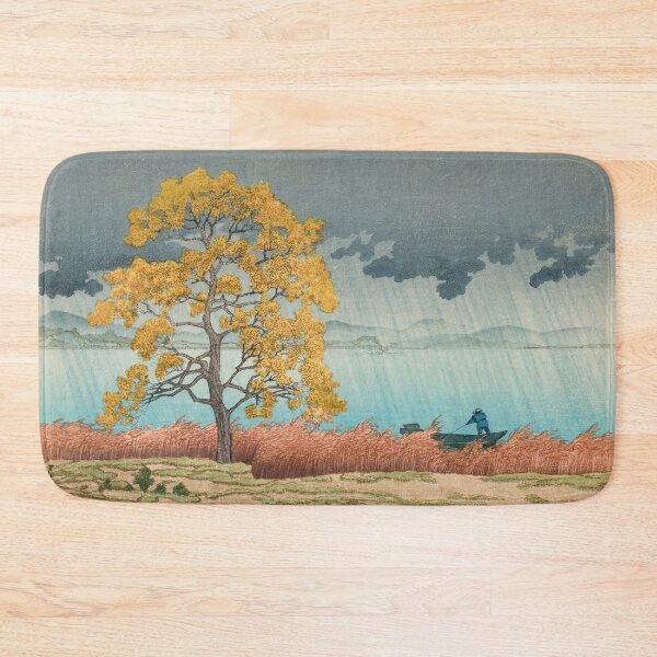 Item preview, Chihan No Ame Matsue by Hasui Kawase: Lakeside Autumn Rain Poster designed and sold by artofuniverse.