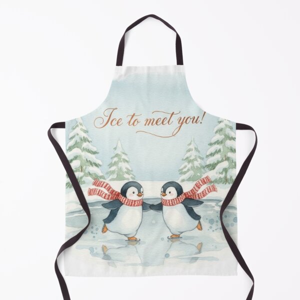 Item preview, Ice to Meet You! Skating Penguins designed and sold by MinimalistMint.