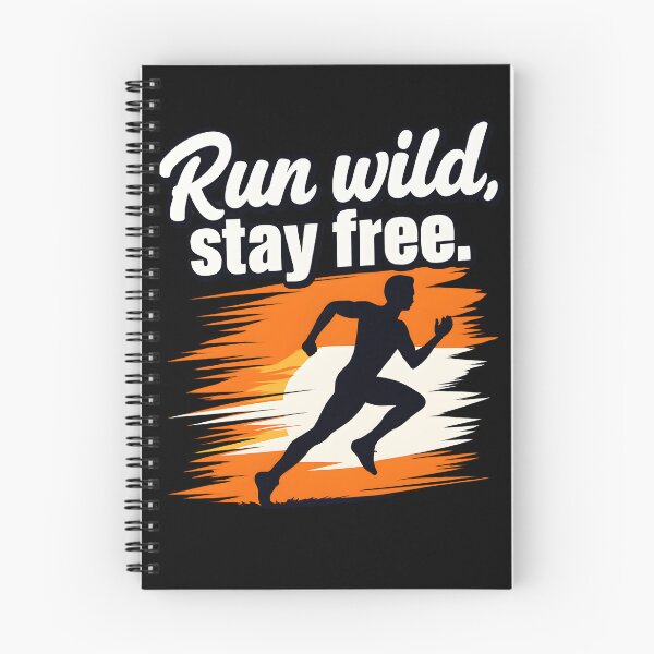 Item preview, Run Wild Stay Free Motivational Runner T-Shirt Graphic Tee designed and sold by DavmaxDesign.