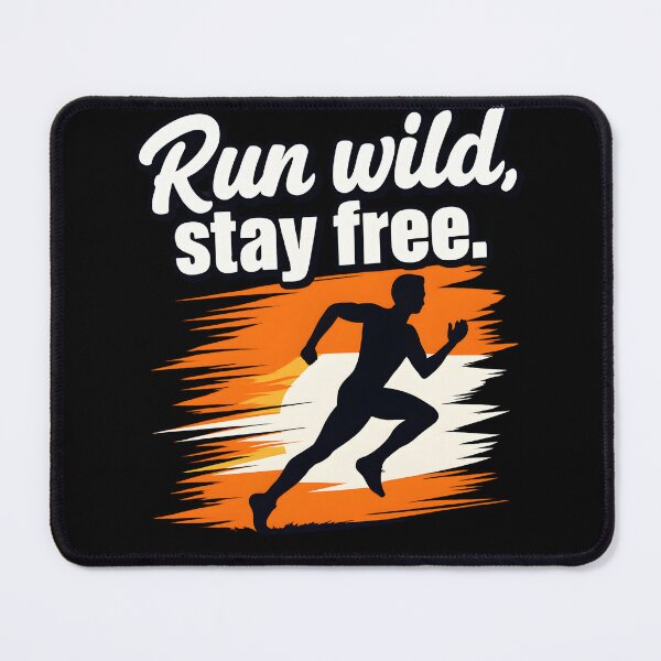 Item preview, Run Wild Stay Free Motivational Runner T-Shirt Graphic Tee designed and sold by DavmaxDesign.