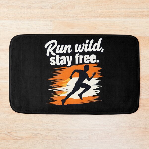 Item preview, Run Wild Stay Free Motivational Runner T-Shirt Graphic Tee designed and sold by DavmaxDesign.