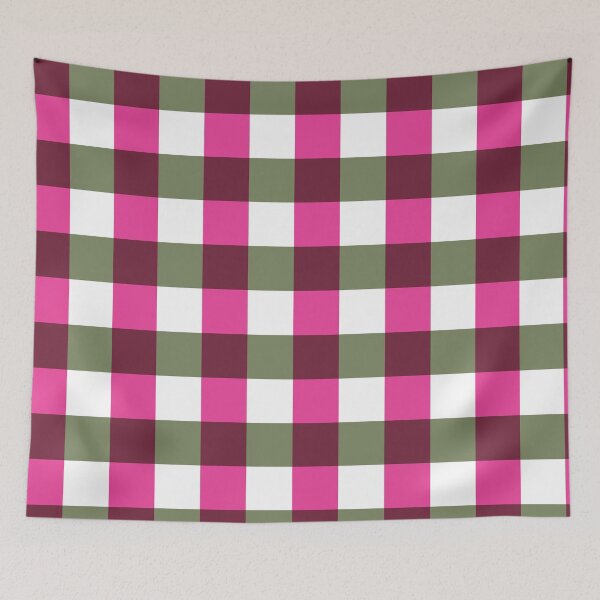 Item preview, Green and Fuchsia Gingham designed and sold by KatelynDesigns-.
