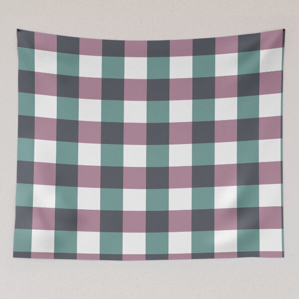 Item preview, Light Mauve and Teal Gingham designed and sold by KatelynDesigns-.