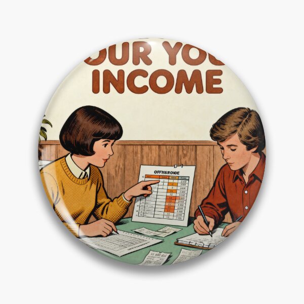 Item preview, Hiding Your Income - Retro Tax Parody Art designed and sold by PictorialWhimsy.