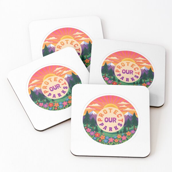 Item preview, Protect Our Parks Sunset Mountain Nature Scene public lands designed and sold by SkeletonsDanger.