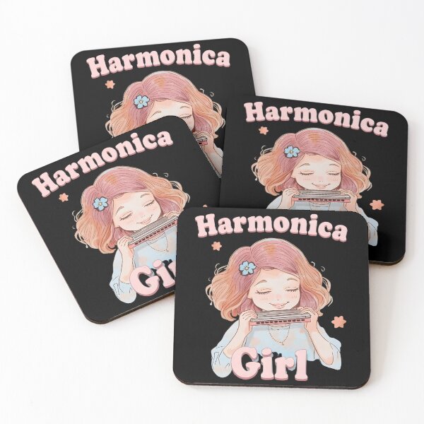 Item preview, Sweet Pink Haired Girl Playing Harmonica T-Shirt designed and sold by DavmaxDesign.