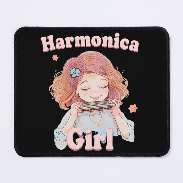 Item preview, Sweet Pink Haired Girl Playing Harmonica T-Shirt designed and sold by DavmaxDesign.