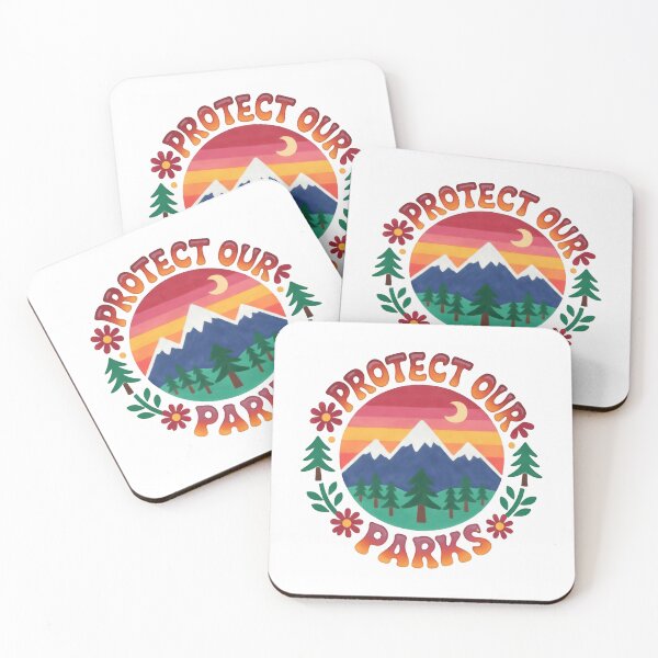 Item preview, Protect Our Parks Retro Mountain Wilderness Conservation designed and sold by SkeletonsDanger.