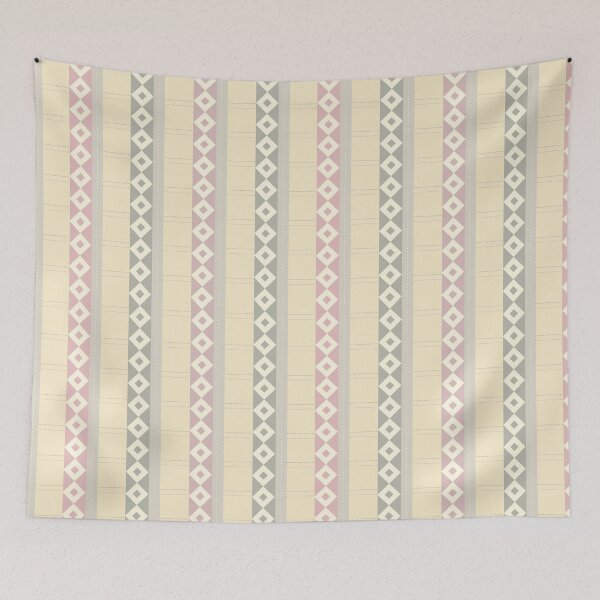 Item preview, Soft Pastel Folk Geometric Decor | Cozy Vertical Pattern designed and sold by Mellowtint Studio.