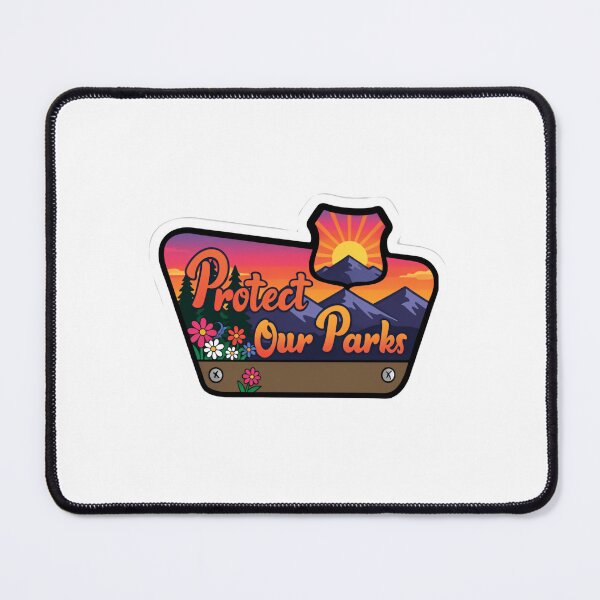 Item preview, Protect Our Parks Mountain Hiking Outdoor Adventure Movement designed and sold by SkeletonsDanger.