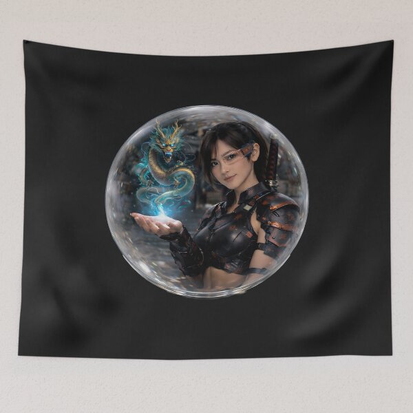 Item preview, Crystal Dragon Awakening – Cyber Samurai Spirit designed and sold by Dragon-Samurai.