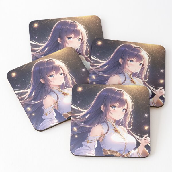 Item preview, The silver maiden gazes at the night sky, her flowing violet hair illuminated by the twinkling stardust designed and sold by Haru-Labo.