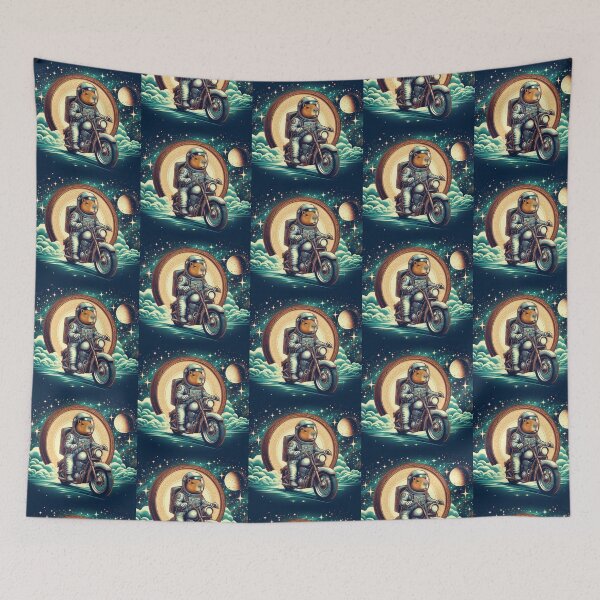 Item preview, Capybara Astronaut – Cosmic Motorcycle Adventure designed and sold by Dogandesighn.
