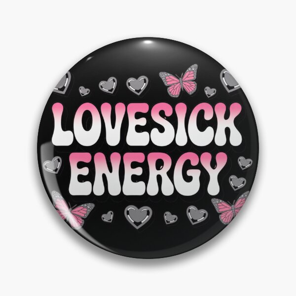 Item preview, Lovesick Energy Pink Y2K Bubble Typography designed and sold by Meivelle.