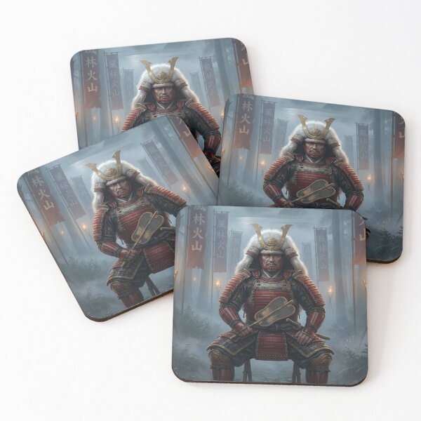 Item preview, Takeda Shingen Inspired Samurai Warlord - Fuurinkazan Banner Japanese Historical Fantasy Art designed and sold by Mori-no-Akari.