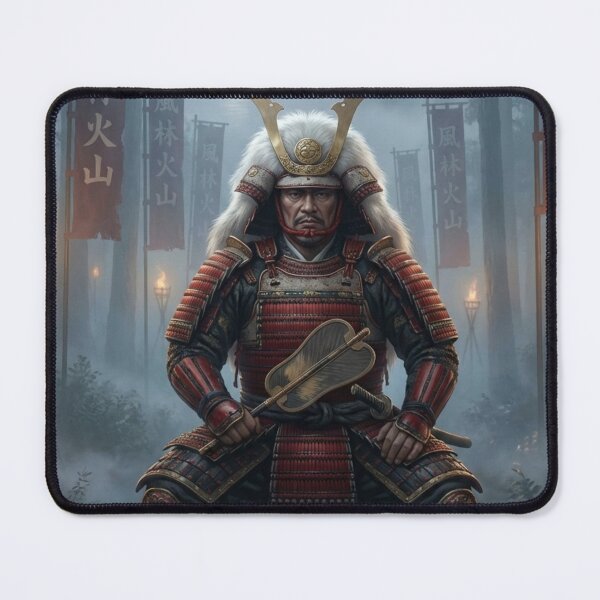 Item preview, Takeda Shingen Inspired Samurai Warlord - Fuurinkazan Banner Japanese Historical Fantasy Art designed and sold by Mori-no-Akari.