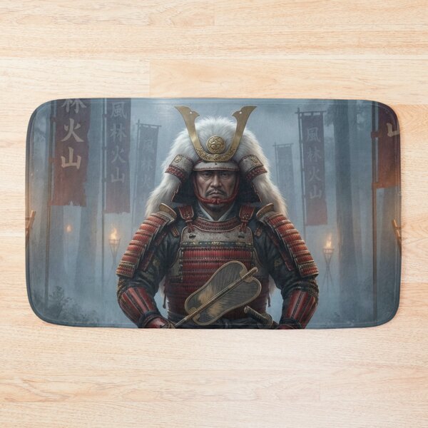 Item preview, Takeda Shingen Inspired Samurai Warlord - Fuurinkazan Banner Japanese Historical Fantasy Art designed and sold by Mori-no-Akari.