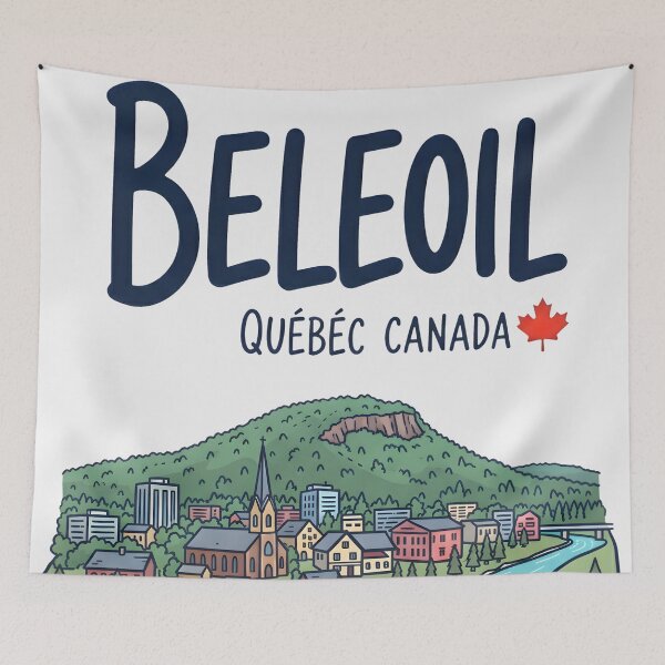 Item preview, Beleoil Quebec Canada Cute Colorful Skyline Landscape designed and sold by HowToCanadian.