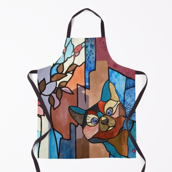 Item preview, Clown Cat (Spring) Stained Glass designed and sold by CLC-Créations-974.