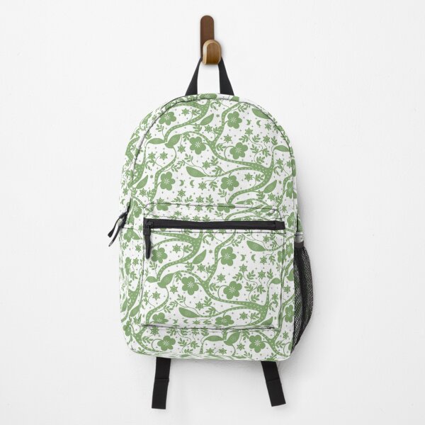 Item preview, Green Scandinavian Floral Tree Pattern designed and sold by Clara Fruggeri.