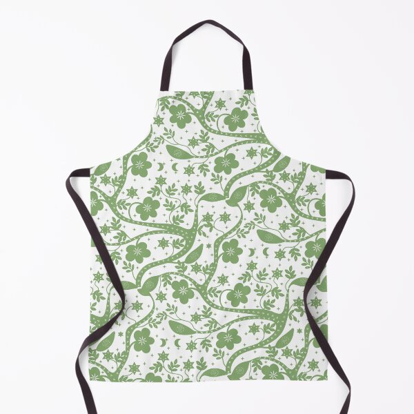 Item preview, Green Scandinavian Floral Tree Pattern designed and sold by Clara Fruggeri.
