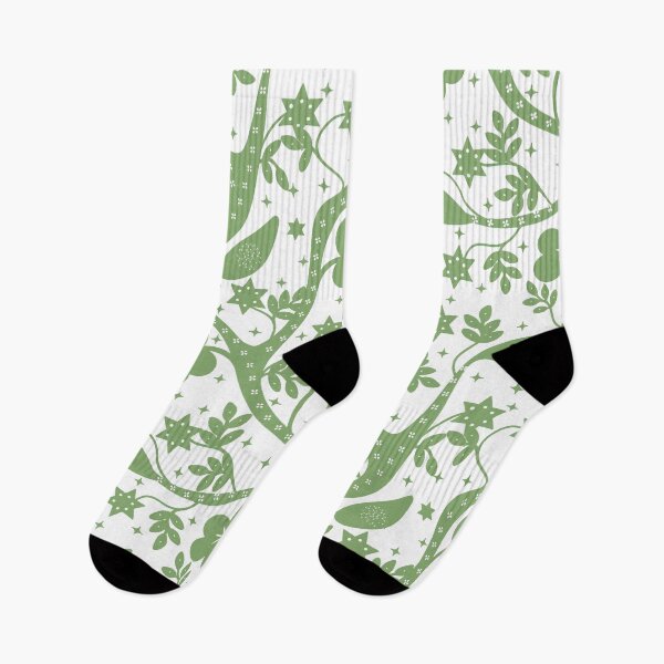 Item preview, Green Scandinavian Floral Tree Pattern designed and sold by Clara Fruggeri.