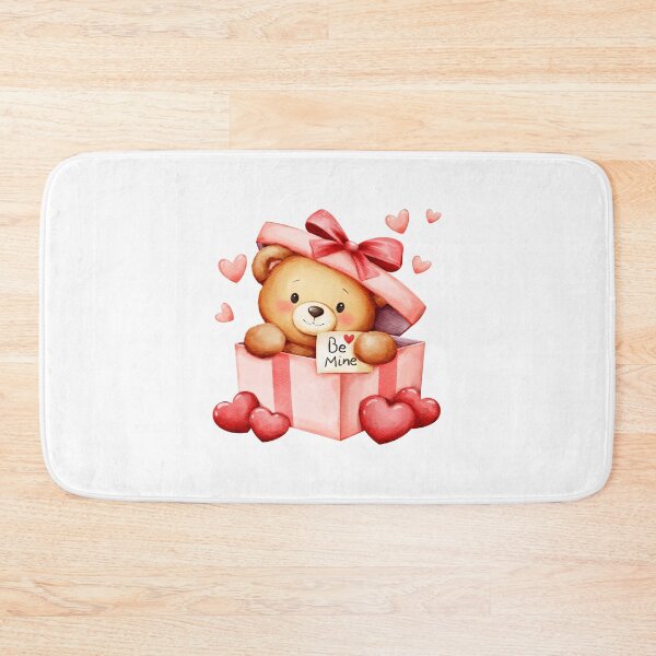 Item preview, Cute Watercolor Teddy Bear In A Gift Box With A Love Letter designed and sold by TinyBirdyDesigns.