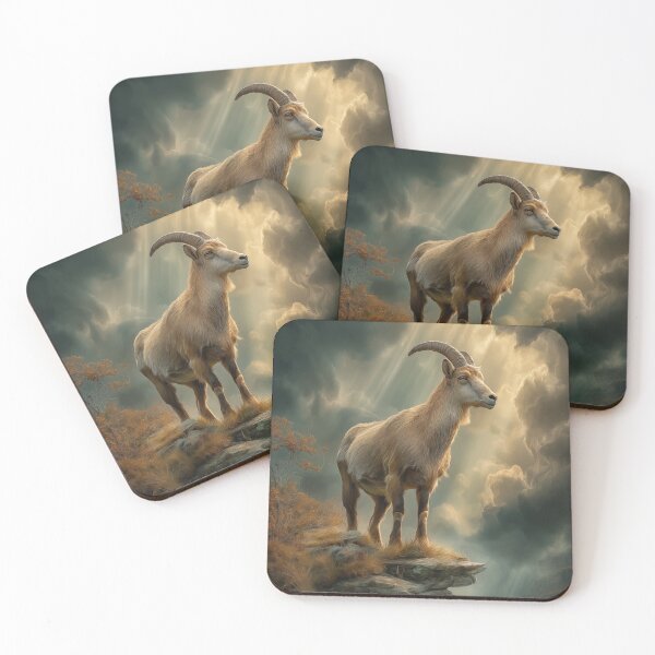 Item preview, Majestic Mountain Goat on a Cliff designed and sold by PetsArt.