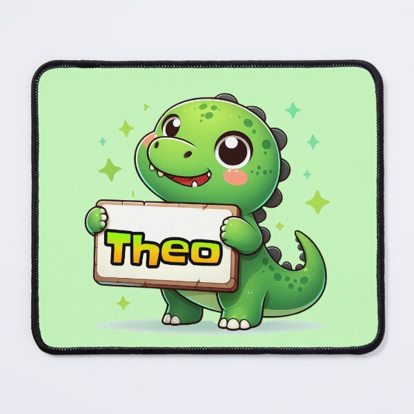 Item preview, Theo Personalised Cute Green Dinosaur designed and sold by MoonMonkeyNbear.